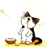 Кушающий кот рисунок Кушающий кот рисунок
