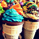 Аватар Цветное мороженое в рожках