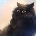 Аватар Пухлый черный кот, by apofiss