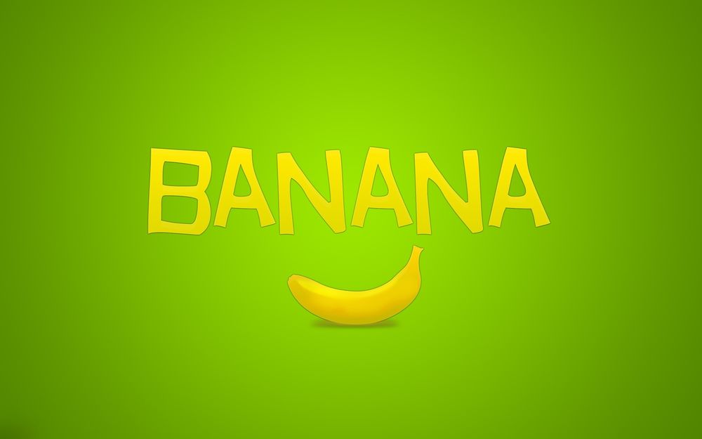 Как сделать надпись на банане