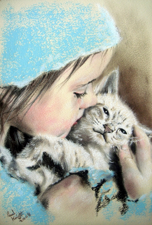 Рисунки девочек с кошками Рисунки девочек с кошками