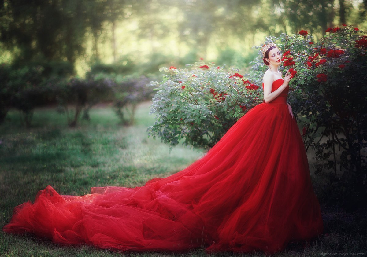 Фото Красивые Девушки Красный Платье
