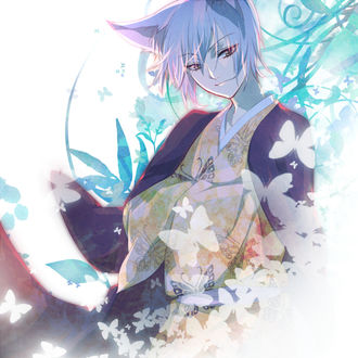Фото Улыбающийся Томое / Tomoe из аниме Очень приятно, Бог / Kamisama Hajimemashita, art by Julietta Suzuki