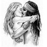 Аватар Капитан Джек Воробей / Captain Jack Sparrow и Элизабет Суонн / Elizabeth Swann - персонажи фильма Пираты Карибского моря / Pirates of the Caribbean, целуются и обнимаются