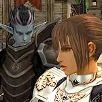 Аватар lineage 2, л2, l2, ла2 темный эльф смотрит на глада в мадже