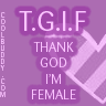 Аватар thank god i'm female