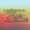 Аватар я выбирала жизнь,стоя на подоконнике