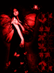 99px.ru аватар Красная фея с бабочками