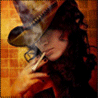 99px.ru аватар Девушка в шляпе с сигареткой