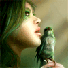 99px.ru аватар Девушка с птичкой