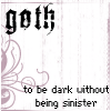 Аватар гот, to be dark uithout being siniste