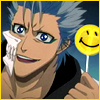 Аватар Гриммджо из аниме Bleach с леденцом-смайликом в руке