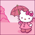Аватар Hello Kitty с зонтиком