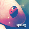 99px.ru аватар Весна, божья коровка на пальце, spring