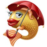 99px.ru аватар Рыбка с зонтиком