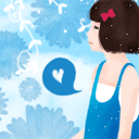 Аватар Нарисованная девушка, которая думает о любви