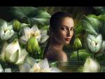 Аватар Девушка и белые лилии