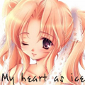 Аватар анимешка подмигивает, My heart as ice