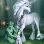 Аватар Эльфийка с единорогом