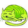 Аватар Спящий зелёный кот