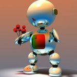99px.ru аватар Робот с букетом цветов