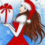 99px.ru аватар Снегурочка с подарком