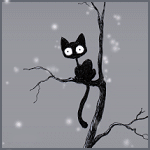 99px.ru аватар кот под снегом на дереве