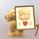 Аватар Мишка с портретом, I love You