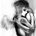 99px.ru аватар «Объятия ангела» Парень обнимает девушку с крыльями ангела