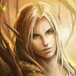 99px.ru аватар Светловолосый эльф со светящимися зелеными глазами