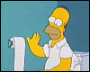 99px.ru аватар Гомер Симпсон разматывает рулон бумаги в туалете