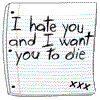 Аватар i hate you and i want you to die