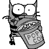 99px.ru аватар упчк кот с попкорном, течет слеза