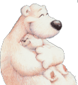 99px.ru аватар Белая медведица с медвежонком Умкой