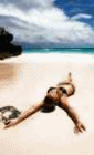 Аватар девушка загорает на пляже