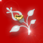 99px.ru аватар Цветок с золотыми сердечками