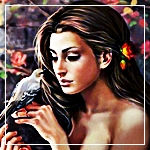 Аватар Девушка и птичка