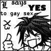 Аватар L says yes to gay sex