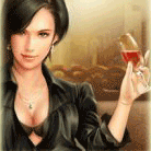 Аватар Девушка с бокалом вина
