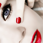 99px.ru аватар Девушка с красным маникюром и губами
