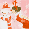99px.ru аватар Девушка что-то шепчет на ухо снеговику