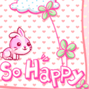 Аватар Розовый кролик и травинки (So Happy)
