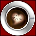 99px.ru аватар В чашке кофе сердечко с надписью Love