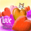 Аватар Котёнок возле сердечек (love)