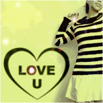 Аватар Девушка возле сердечка (Love U)