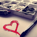 99px.ru аватар возле палитры нарисованное красное сердце