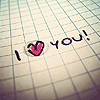 Аватар В тетради написано I love you