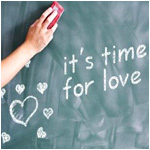 Аватар Стирают со школьной доски надпись it's time for love