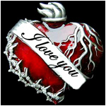 99px.ru аватар Сердце с лентой (I lovfe you)