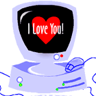 Аватар Компьютер, на мониторе I love You! и сердечко